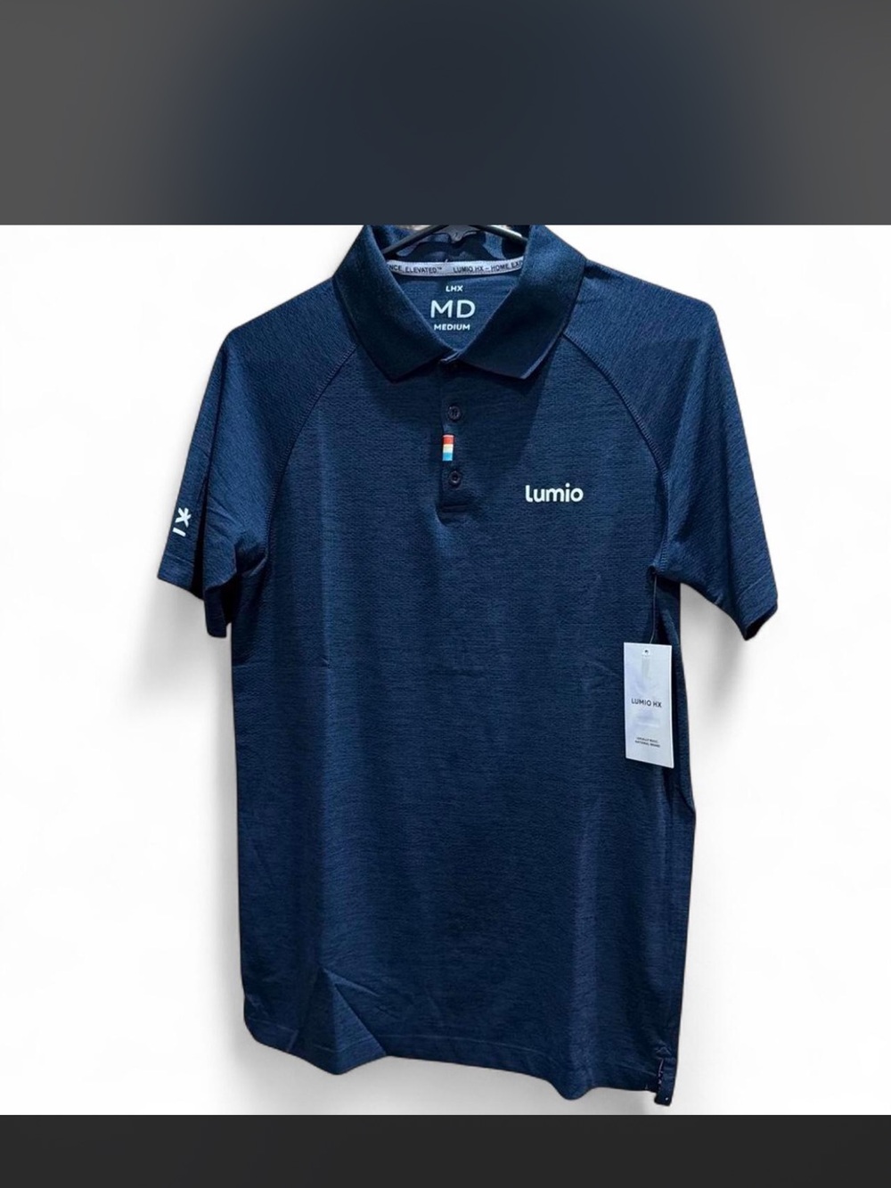 Lumio Men's Navy Short-Sleeve Polo